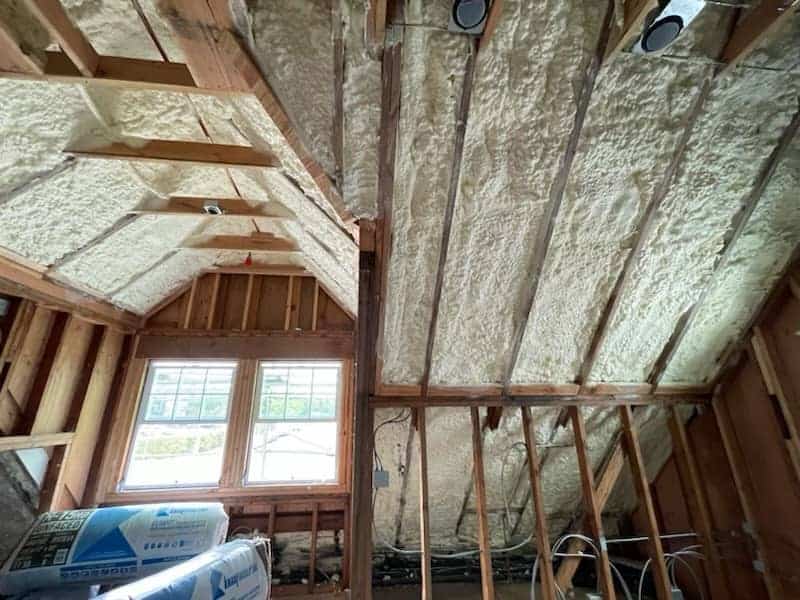 image of building with insulation installed