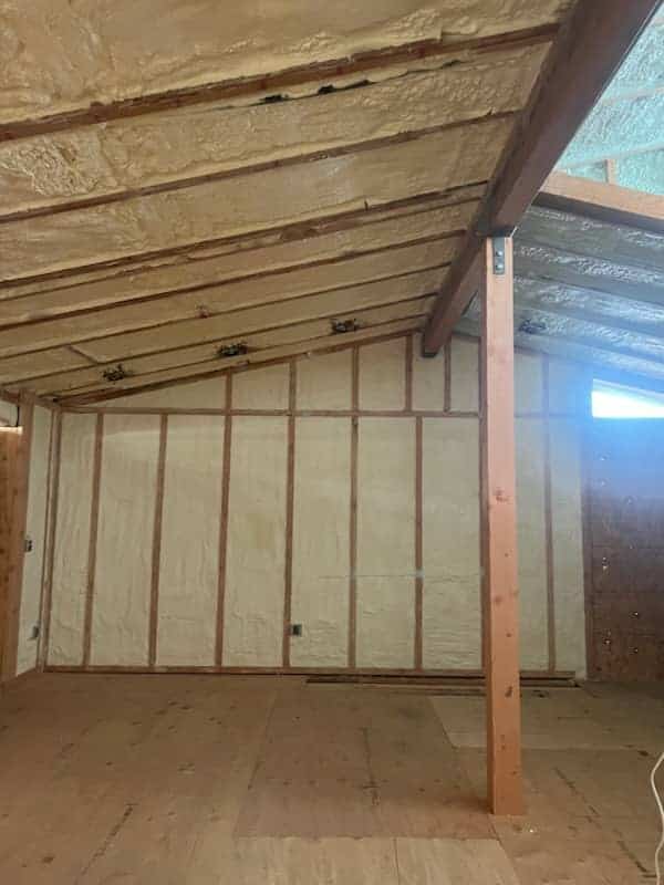 image of building with insulation installed